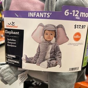 Elephant Halloween costume for infants.